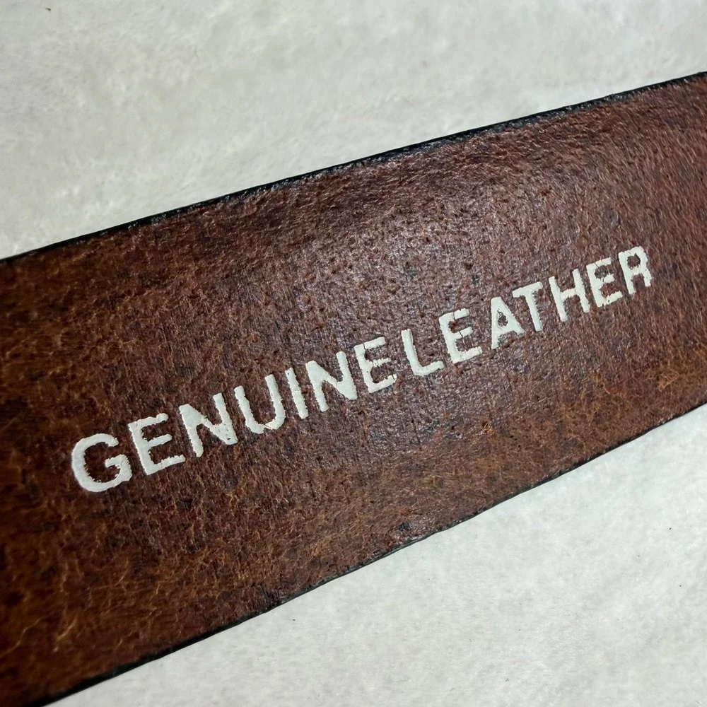 LSU Tigers Leather Belt Mens 38 Brown Western Engraved Buckle‎ NCAA Collegiate